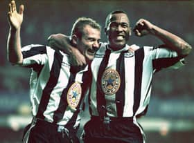 Alan Shearer joined Newcastle United from Blackburn Rovers for a then world-record fee of £15m in July 1996. (Photo by Ben Radford/Allsport/Getty Images/Hulton Archive)