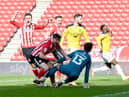 Lynden Gooch celebrates his goal