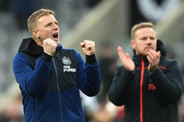 Eddie Howe has revealed his thoughts on the post-match dressing room photos (Photo by Stu Forster/Getty Images)