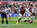 Jacob Ramsey celebrates Aston Villa's first goal.