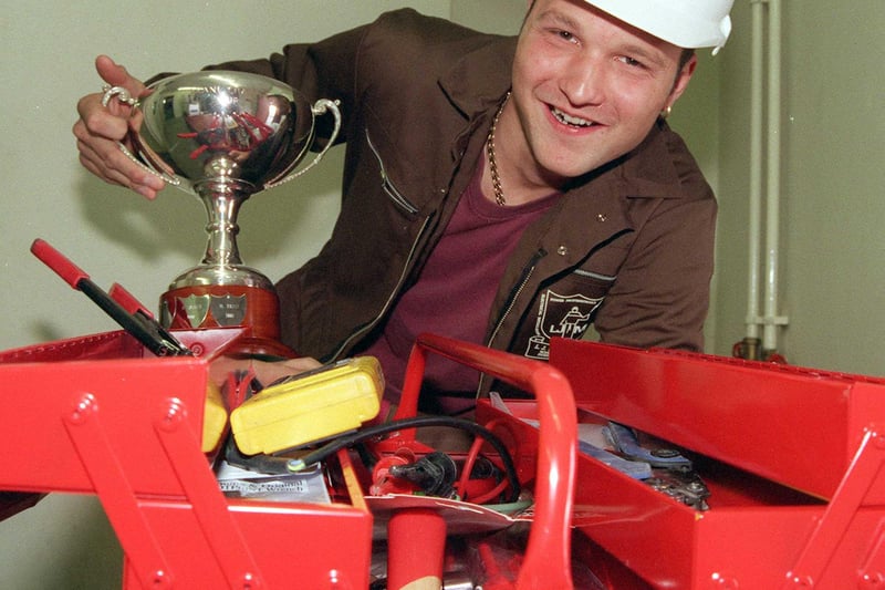 Monk's electrical apprentice of the year Matthew Trout, aged 21 back in 1999