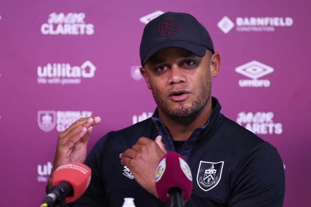 Burnley manager Vincent Kompany.