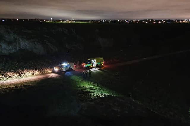Emergency Services have been dealing with a welfare incident on the cliffs at South Shields. 

Pic credit: Sunderland Coastguard Rescue Team