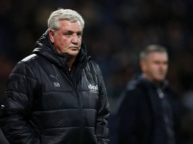 West Bromwich Albion head coach Steve Bruce at Deepdale last night.