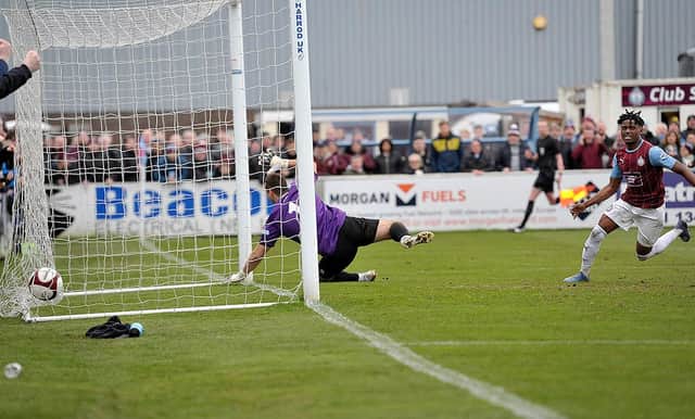 Bali Mumba scores for South Shields.