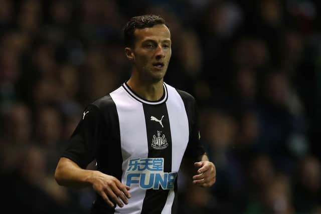 Jamie Sterry playing for Newcastle United in 2019.