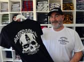 Sanddancer Clothing Co. owner, Andy Campbell, inside the new shop on Amos Ayre Place in the Bede ward.