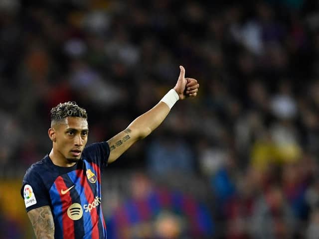 Newcastle United 'plot' move for Barcelona winger Raphinha  (Photo by Pau BARRENA / AFP) (Photo by PAU BARRENA/AFP via Getty Images)