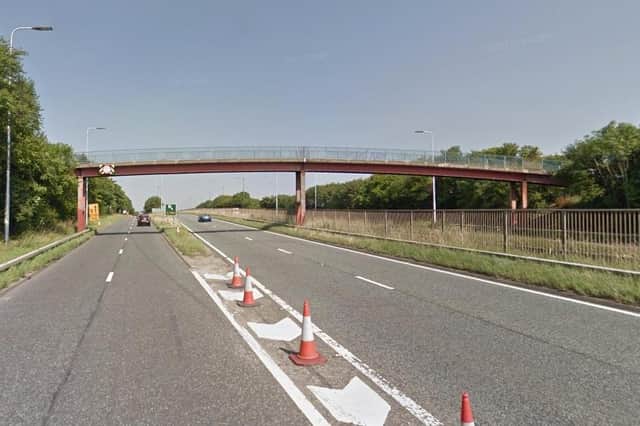 Jarrow's 'banana bridge' before its recent refurbishment. Google image.
