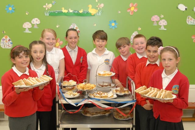 Year 5 children from Harton Primary held a tea party for local residents in 2013. Can you spot a familiar face in this photo?