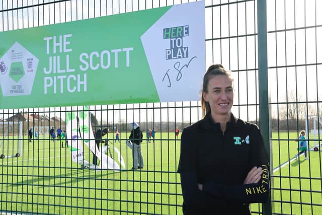 Jill Scott unveiled the Jill Scott Pitch in Jarrow.