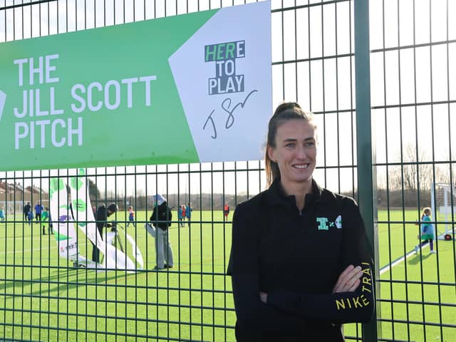 Jill Scott unveiled the Jill Scott Pitch in Jarrow.
