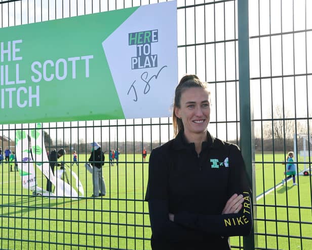 Jill Scott unveiled the Jill Scott Pitch in Jarrow.