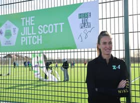 Jill Scott unveiled the Jill Scott Pitch in Jarrow.