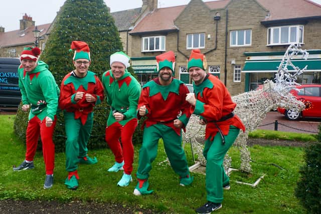 Staff at home care providers Bluebird Care in South Tyneside and Northumberland taking part in the Elf Run