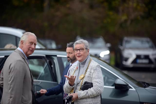 HRH The Prince of Wales visits Barbour to open their new Wax for Life Workshop and to celebrate 100 years of sustainability with the Mayor of South Tyneside Pat Hay.