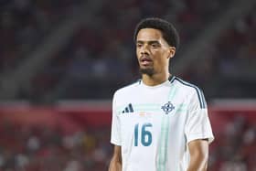 Jamal Lewis in action for Northern Ireland. 