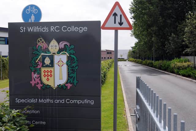 St Wilfrid's RC College is closing for a minimum of 14 days.