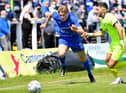 Lewis Cass in action for Hartlepool United against Weymouth. Picture by FRANK REID
