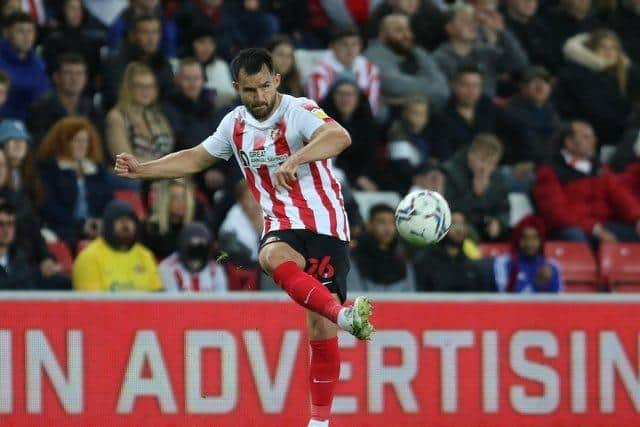 Bailey Wright playing for Sunderland.