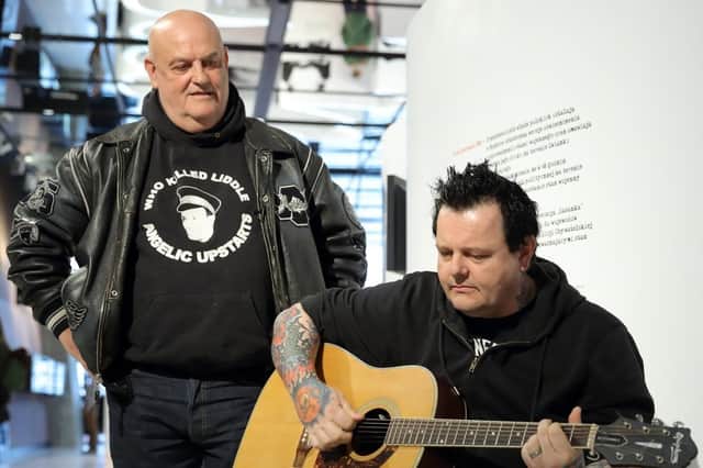Mensi, left,  and Neil Newton of the Angelic Upstarts at the ESC in Gdansk, Poland.