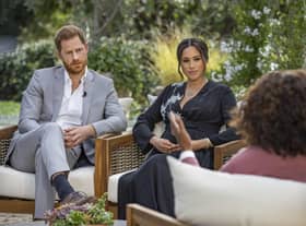 Ker-Ching. The Duke and Duchess of Sussex during their interview with Oprah Winfrey which was broadcast in the US on March 7.