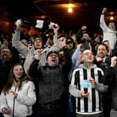 Newcastle United fans at Selhurst Park last month.