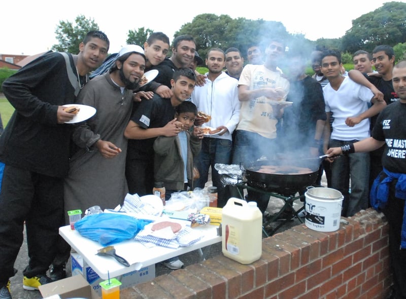 Burger time for these barbecue lovers 15 years ago.