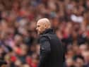 MANCHESTER, ENGLAND - FEBRUARY 19: Manchester United manager Erik ten Hag during the Premier League match between Manchester United and Leicester City at Old Trafford on February 19, 2023 in Manchester, England. (Photo by Richard Heathcote/Getty Images)