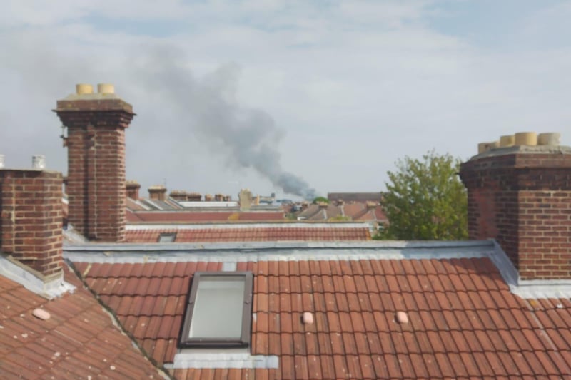 A fire has broken out in Goldsmith Avenue, Southsea in Portsmouth on April 28. Picture Rosie Cooper