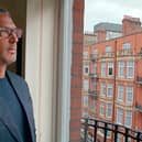 David Olusoga in Montagu Mansions, Marylebone, London, for his new series of A House Through Time: Two Cities At War (Picture: BBC/Twenty Twenty)