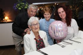 From left Warren Blencoe, Lorna Hannan, Lorna’s daughter Lorna Blencoe and Karbon Homes’ Lindsey Porter