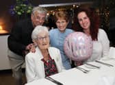From left Warren Blencoe, Lorna Hannan, Lorna’s daughter Lorna Blencoe and Karbon Homes’ Lindsey Porter