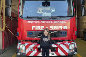 Olivia was thanked by the fire service today.