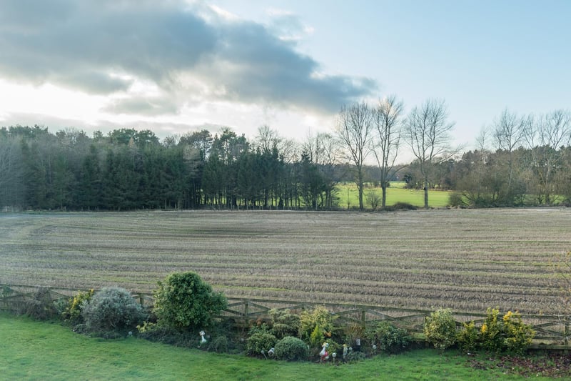 The property boasts open views across the countryside.