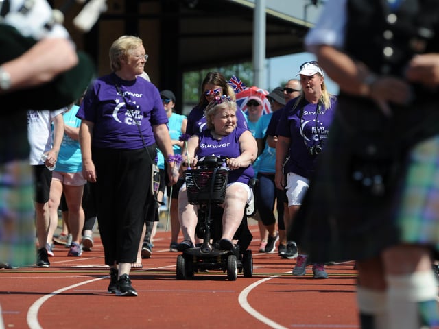 Cancer Research Relay for Life at Monkton Stadium, Jarrow.