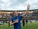Everton's British defender Lewis Gibson reacts at the end of the friendly football match between Kariobangi Sharks and Everton at the Kasarani Stadium in Nairobi, on July 7, 2019. (Photo by YASUYOSHI CHIBA/AFP via Getty Images)