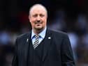 Rafael Benitez, manager of Newcastle United, looks on prior to the Premier League match between Fulham FC and Newcastle United at Craven Cottage on May 12, 2019 in London, United Kingdom.