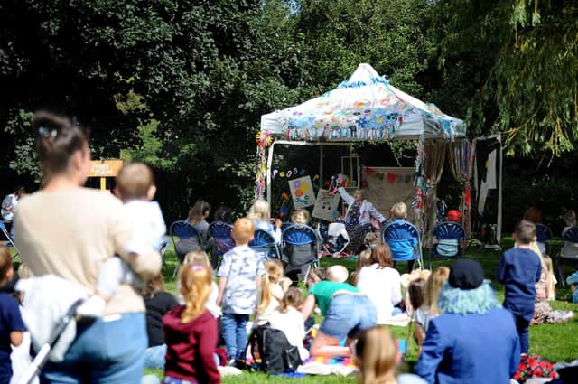 Peggy Pearpot is performed at East Boldon's Grange Park, part of South Tyneside Summer Park Events.