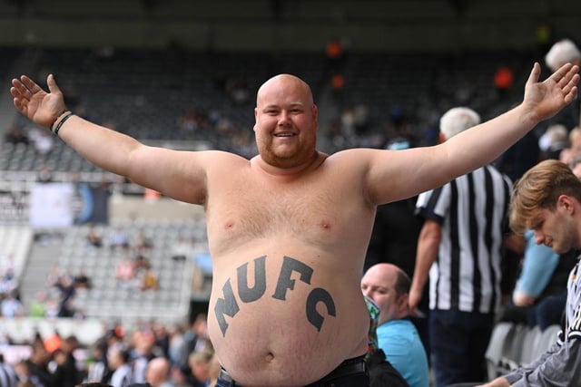 That's some commitment from this particular Newcastle supporter (Photo by Stu Forster/Getty Images)