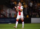 Southampton defender Jan Bednarek following Southampton's Carabao Cup Second Round victory over Cambridge United in August  (Photo by Alex Burstow/Getty Images)