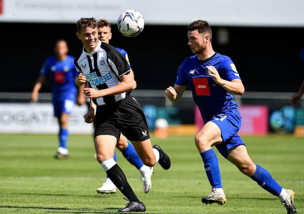 Cameron Ferguson in action for Newcastle United's youngsters at Harrogate Town. (Picture by Frank Reid)