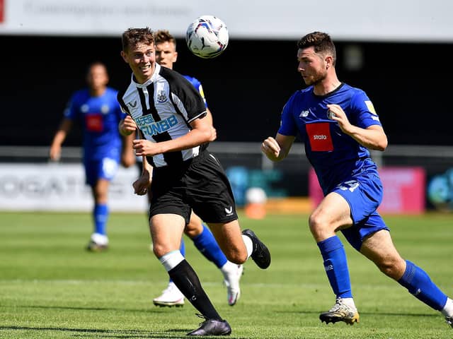 Cameron Ferguson in action for Newcastle United's youngsters at Harrogate Town. (Picture by Frank Reid)