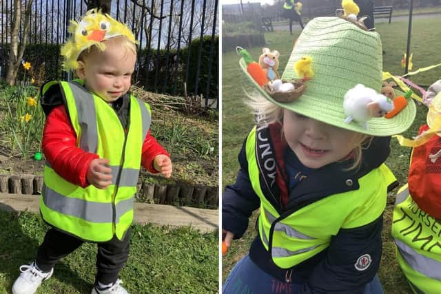 Nursery children celebrate Easter.