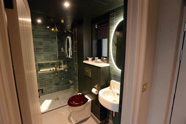 The downstairs shower room
