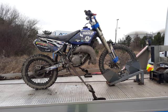 Picture of a bike issued by Northumbria Police after action by officers at the weekend
