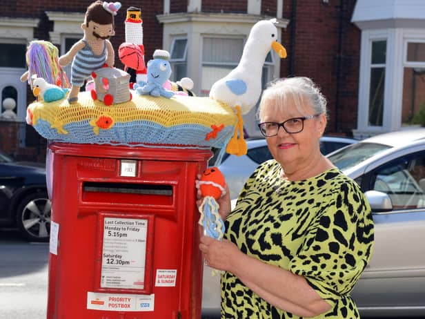 Janice Welsh has created the post box topper on Stanhope Road, South Shields.