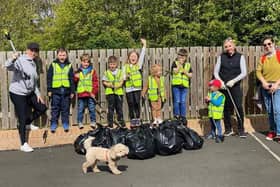 Litter pickers of all ages helped gather 100 bags of rubbish to honour captain Tom.