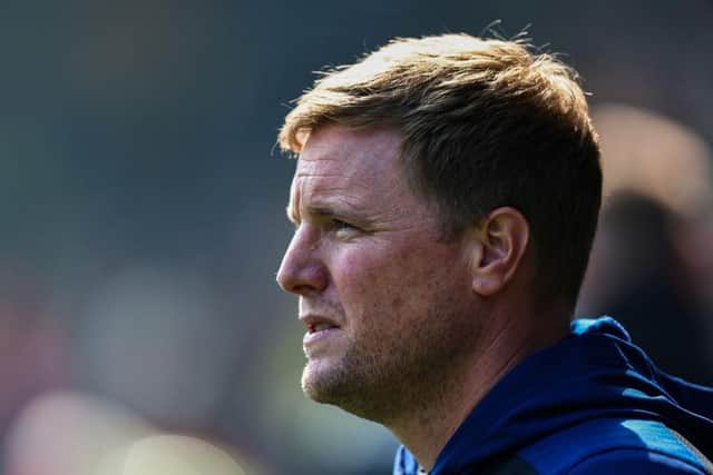 Eddie Howe, manager of Newcastle United during the Premier League match between Norwich City and Newcastle United at Carrow Road on April 23, 2022 in Norwich, United Kingdom. (Photo by Marc Atkins/Getty Images)
