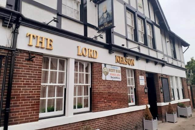 Fire broke out at the side of the Lord Nelson, the right hand side of this picture, on Saturday, January 29.